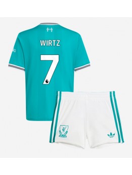 Billige Liverpool Florian Wirtz #7 Tredjedraktsett Barn 2025-26 Kortermet (+ Korte bukser)